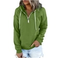 thumbnail image 1 of Spring Tops for Women Hoodies for Women Women's Hooded Solid Color Long-sleeved Sweatshirt Casual Blouse Pullover Tops, 1 of 4