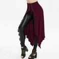 thumbnail image 1 of Spring Tops for Women Long Skirts for Women Summer Women Gothic Punk Asymmetric Lace-up Slit Front Skirt A-Line Skirt, 1 of 9