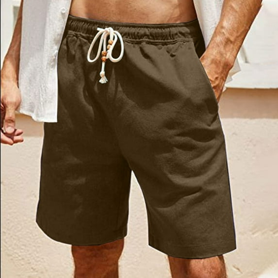 Spring Tops for Women Men's Shorts Men Solid Pocket Shorts Casual Wear Work Out Elastic Waist Shorts