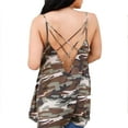 thumbnail image 1 of Spring Tops for Women Plus Size Tops for Women's Personalized Printing Tie Back Satin Cami Bandana Tops Sling Strap Vest, 1 of 7