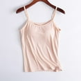 thumbnail image 1 of Spring Tops for Women Tank Tops for Women Women's Camisole Tops with Built in Bra Neck Vest Padded Slim Fit Tank Tops, 1 of 6