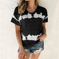 thumbnail image 1 of Spring Tops for Women Womens Tops under $10 Printed T-shirt Short Sleeves Blouse Round Neck Casual Tops, 1 of 3