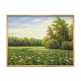 thumbnail image 1 of Spring Trees By The Flowers and Meadows 32 in x 16 in Framed Painting Canvas Art Print, by Designart, 1 of 5