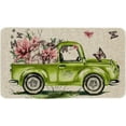 thumbnail image 1 of Spring Truck Decorative Door Mat, Seasonal Flower Spring Holiday Low-Profile Floor Mat Switch Mat for Indoor Outdoor Doormat 17 x 29 Inch, 1 of 6