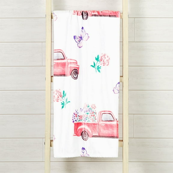 Spring Truck Plush Throw