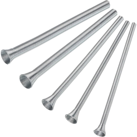Spring Tubing Benders Kit 1/4, 5/16, 3/8, 1/2 and 5/8 Inch 5 in 1 Tube Bender Set for Copper, Brass, Thin Steel Tube