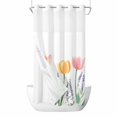 thumbnail image 1 of Spring Tulip No Hooks Shower Curtain with Snap-in Liner Country Pink Orange Purple Flower Green Leaf Shower Curtains for Bathroom, Waterproof, Easy Install, Washable 54"x78", 1 of 9