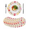 thumbnail image 1 of Spring Tulip Round 15 Inch Placemats Set of 8, Summer Floral Botanical Elegant HeatResistant Non Slip Place Mats for Dining Table, Wipeable Braided Kitchen Table Mats for Housewarming, 1 of 9