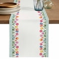 thumbnail image 1 of Spring Tulip Table Runner 72 Inches, Botanical Budding Flowers Green Lattice Bed Runner Dresser Scarves Tabletop for Indoor Outdoor Parties/Ceremony/Banquet, 16" x 72", 1 of 9