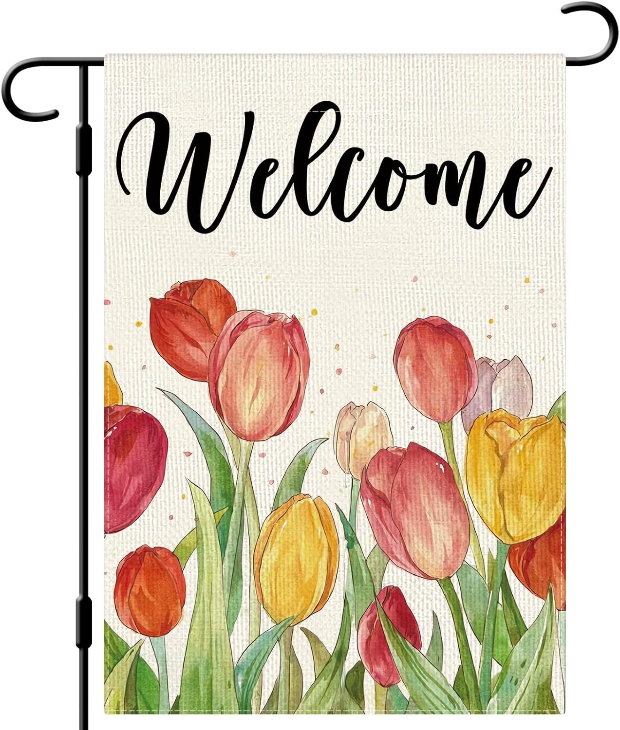 3dRose "I Love Obama" Garden Flag | 12 X 18 Zoll (ca. 30x45 Cm) | Aus Polyester | Einseitig Bedruckt