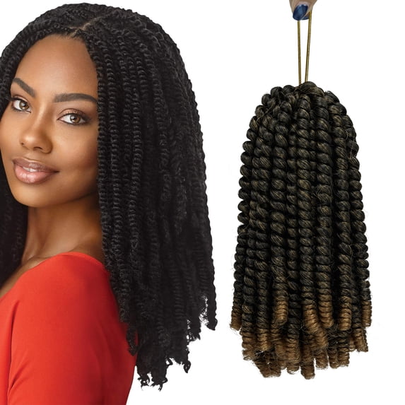 Spring Twist Hair for Braids 1 pack/lot 30strands Jamaican Bounce Crochet Hair Extensions 8 Inches Locs Ombre Colors Passion Spring Twist Crochet Hair for Women 6 Colors