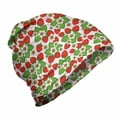 thumbnail image 1 of Spring Unisex Beanie, Floral Strawberry Scene, Hiking Outdoors, Green Red, by Ambesonne, 1 of 1