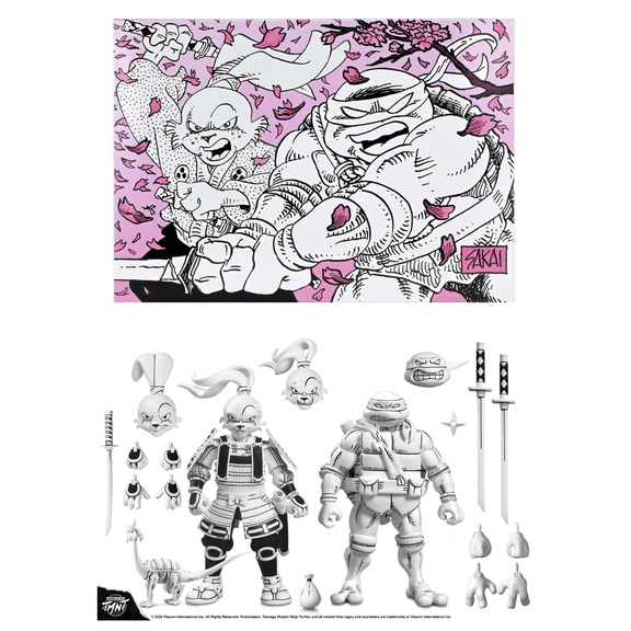 Usagi Yojimbo x Teenage Mutant Ninja Turtle Leonardo 7" Scale Action Figures Collector Set Spring Edition