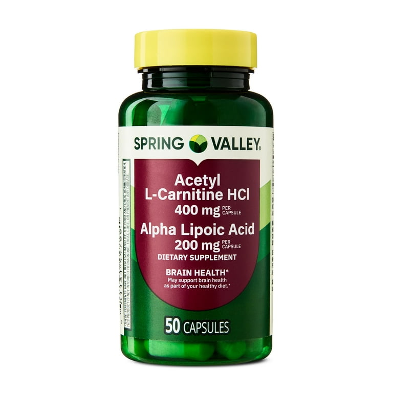 Spring Valley Acetyl L-Carnitine HCI 400 mg + Alpha Lipoic Acid