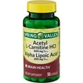 thumbnail image 1 of Spring Valley Acetyl L-Carnitine HCI & Alpha Lipoic Acid Dietary Supplement Capsules, 50 count, 1 of 1