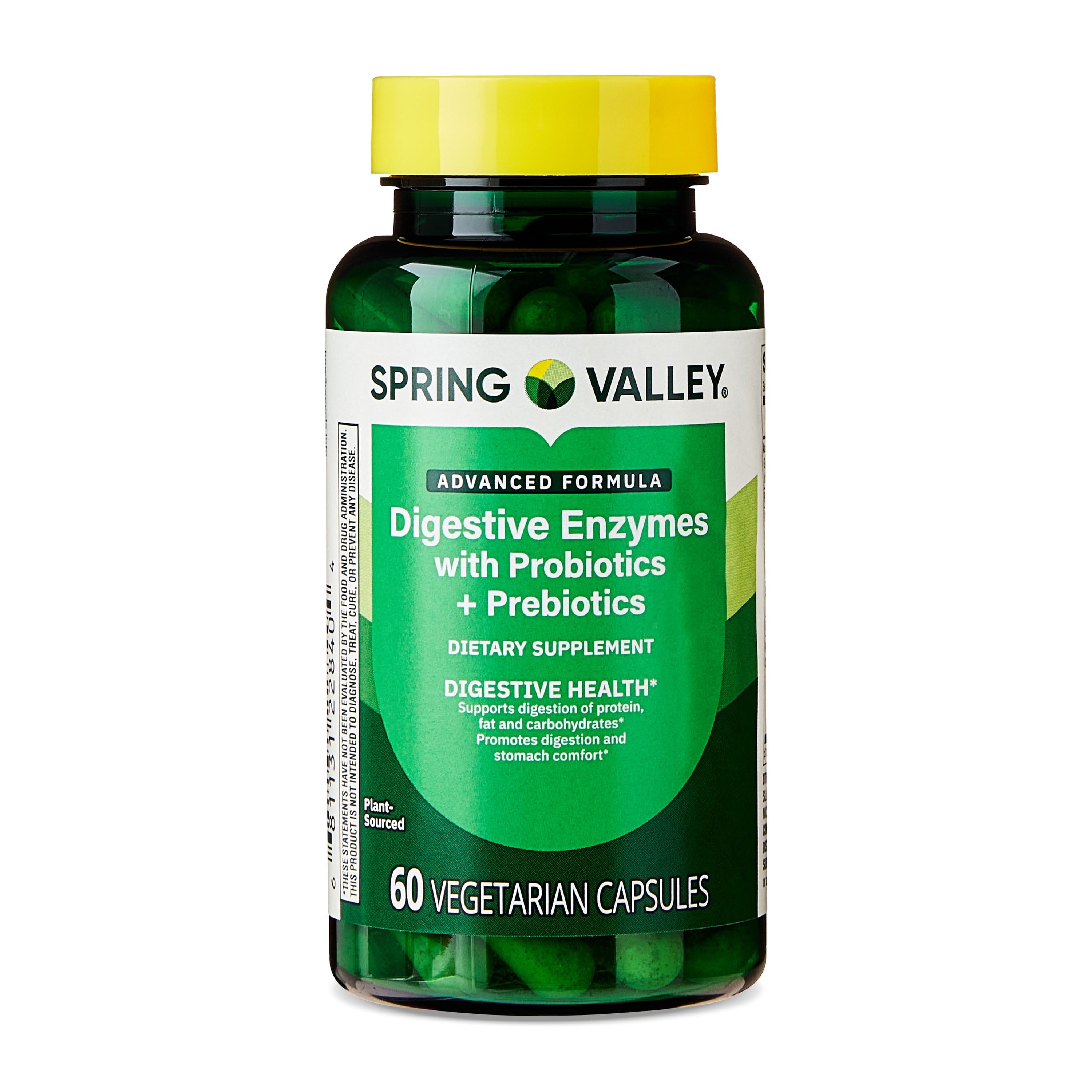 Spring Valley Advanced Formula Digestive Enzymes Vegetarian Capsules For Digestive Health, 60 Count