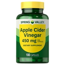 Spring Valley Apple Cider Vinegar Dietary Supplement Capsules, 450 mg, 100 Count