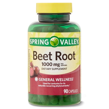 Spring Valley Beet Root Dietary Supplement, 1000 mg, 90 Count