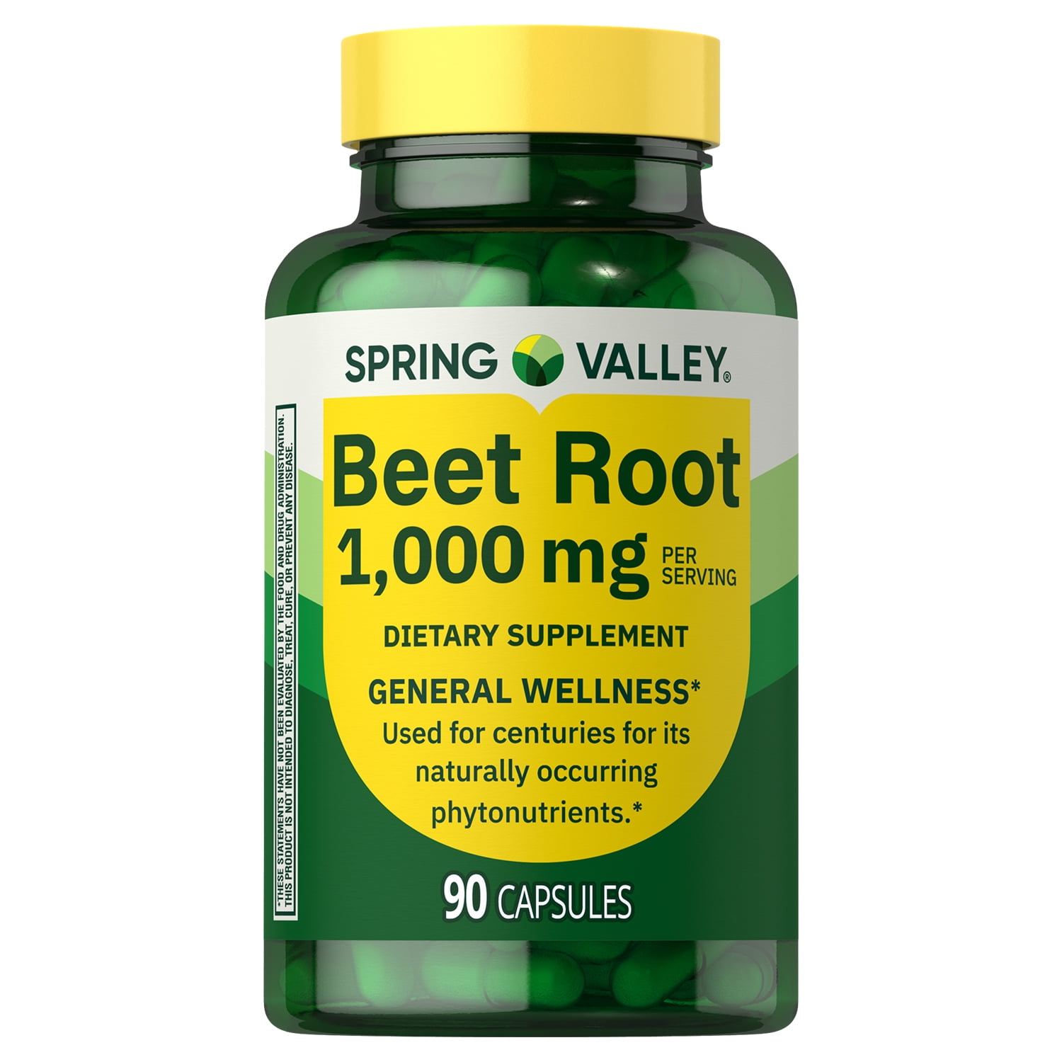 Spring Valley Beet Root General Health & Wellness Dietary Supplement, 1000 mg, 90 Count