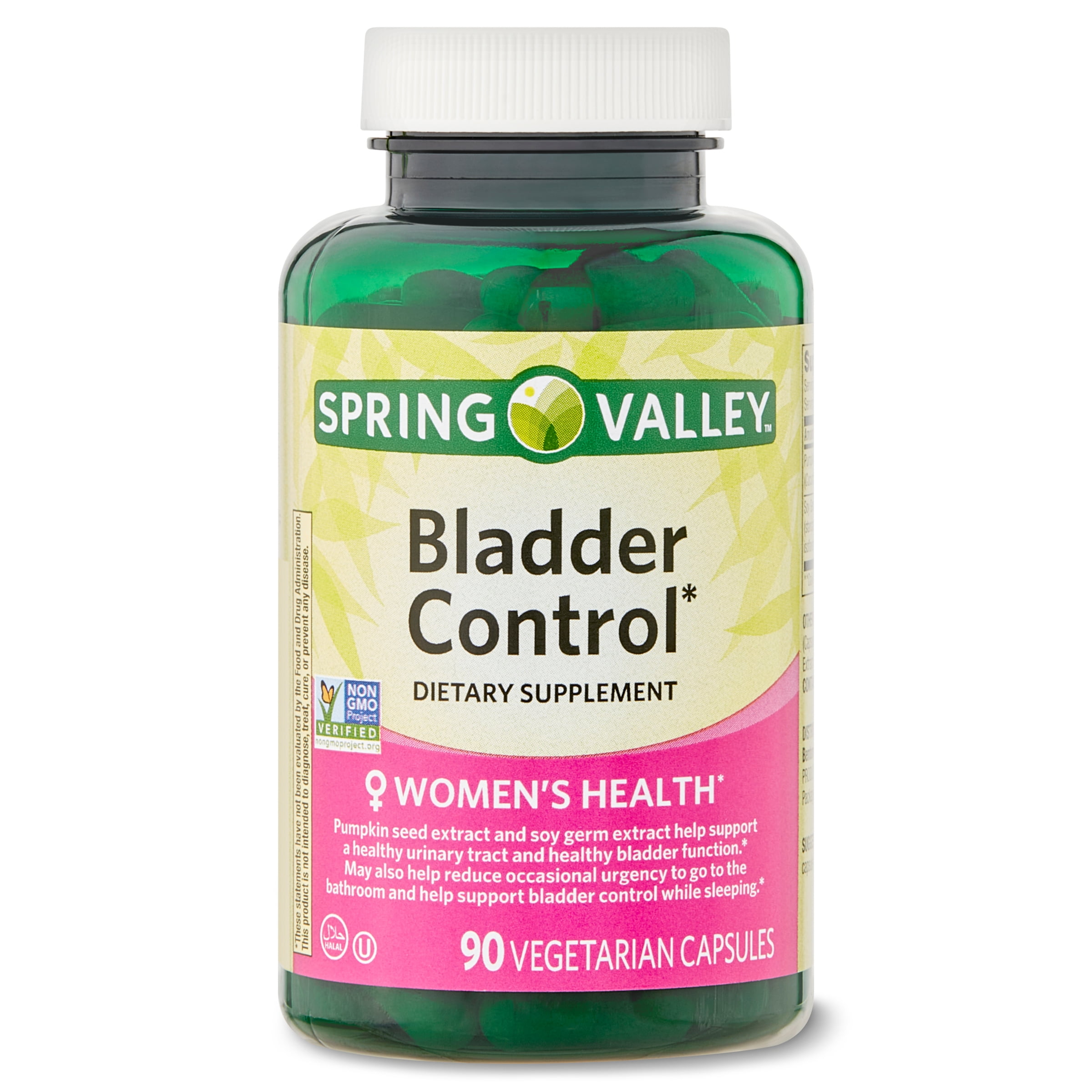 Spring Valley Bladder Control Women's Health Dietary Supplement Vegetarian  Capsules, 90 Count 