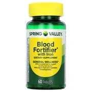 Spring Valley Blood Fortifier* with Iron for General Wellness Tablets, 60 Count