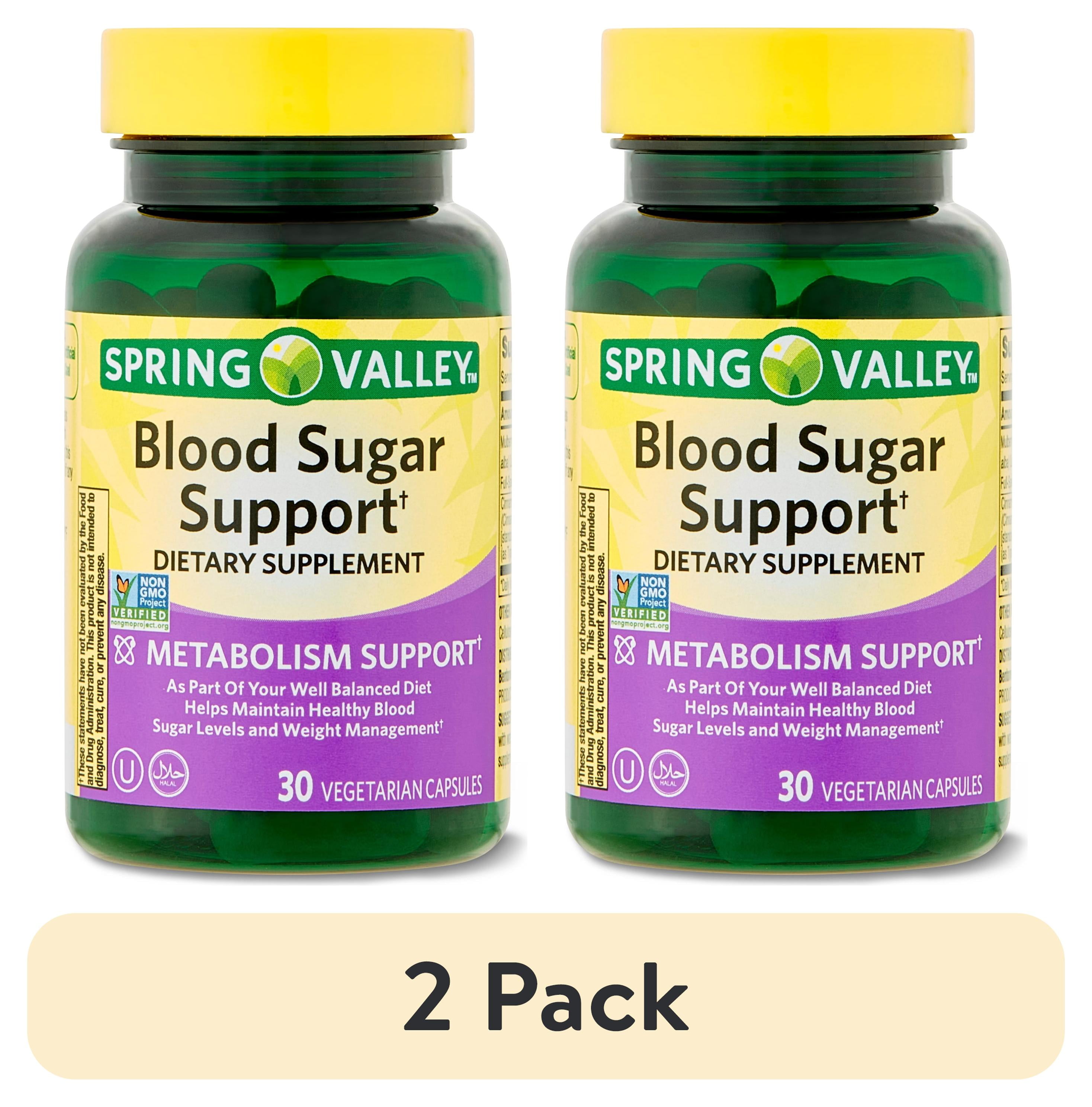 (2 pack) Spring Valley Blood Sugar Support Dietary Supplement