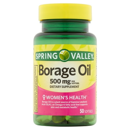 Spring Valley Borage Oil Softgels, 500 mg, 50 Ct