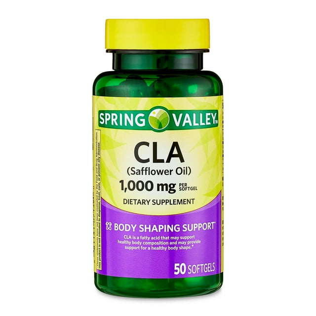 Spring Valley CLA (Safflower Oil) Softgels Dietary Supplement, 1,000 mg