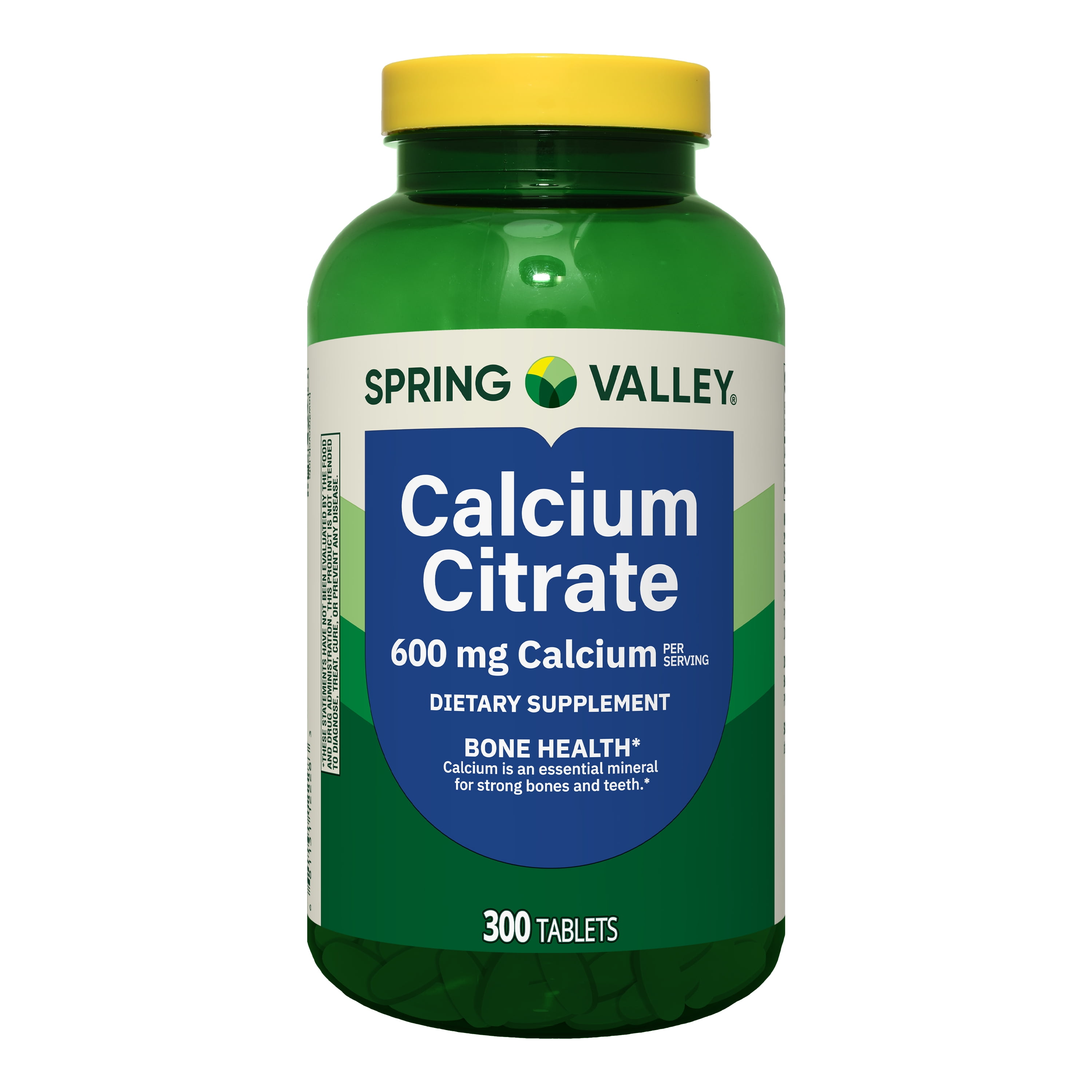 Spring Valley Calcium Citrate Tablets Dietary Supplement for Bone & Joint Health, 600 mg, 300 Count