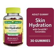 Spring Valley Skin Hydration Dietary Supplement Vegetarian Gummies for Skin Health, Raspberry Lemon Flavor, 30 Count