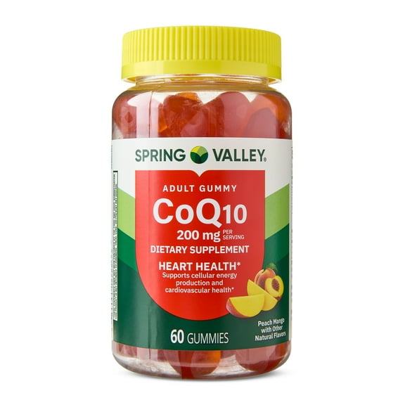 Spring Valley CoQ10 Dietary Supplement Gummies for Heart Health, 200 mg, 60 Count