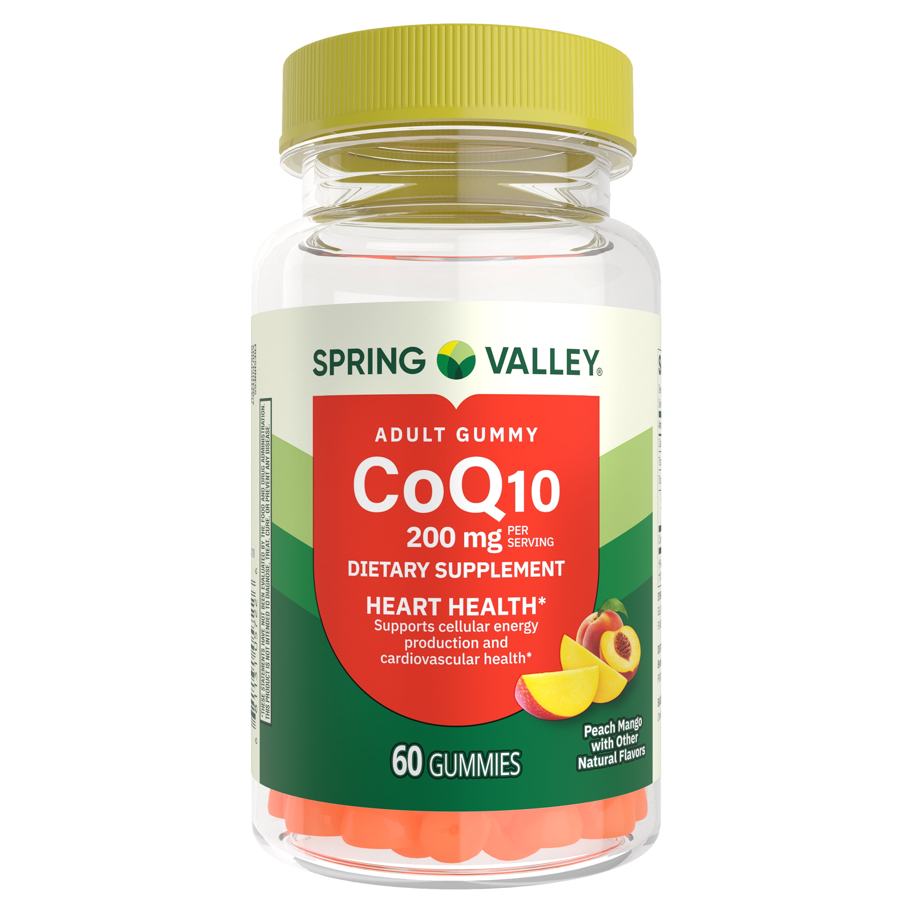 Spring Valley CoQ10 Dietary Supplement Gummies for Heart Health, 200 mg, 60 Count