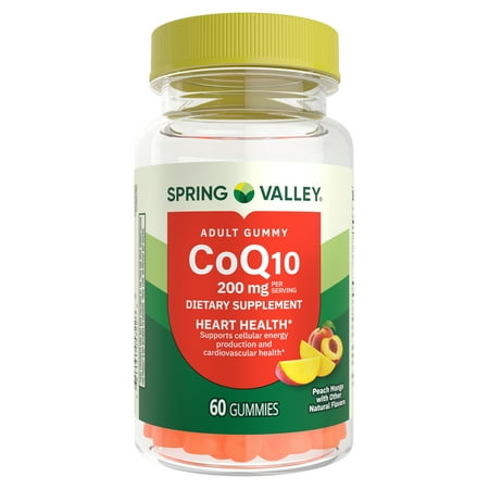Spring Valley CoQ10 Dietary Supplement Gummies for Heart Health, 200 mg, 60 Count