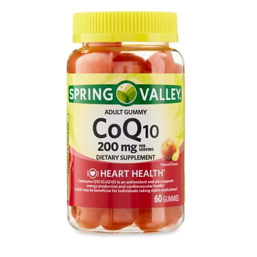 Spring Valley CoQ10 Dietary Supplement Gummies for Heart Health, 200 mg, 60 Count