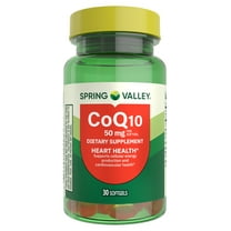 Spring Valley CoQ10 Dietary Supplement Softgels for Heart Health, 50 mg, 30 Count