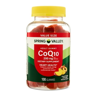 Spring Valley CoQ10 Dietary Supplement Gummies for Heart Health, 200 mg, 100 Count