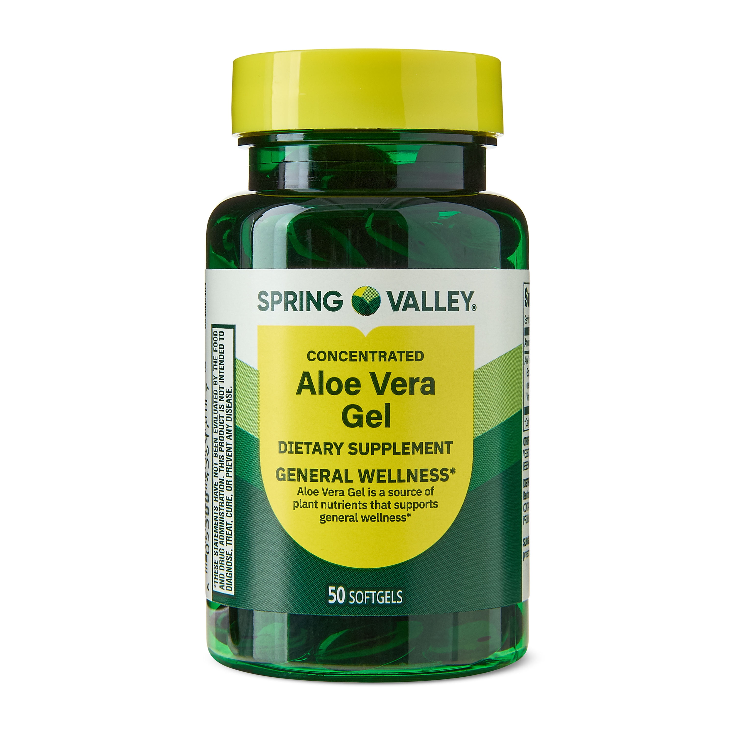 Spring Valley Aloe Vera Gel Dietary Supplement for Digestive Health, 50 Softgels