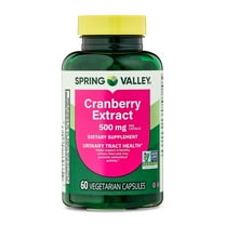 Spring Valley Cranberry Extract Urinary Tract Support Vegetarian Capsules, 500mg, 60 Count