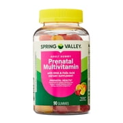 Spring Valley Prenatal Multivitamin Gummies with DHA and Folic Acid, 90 Count