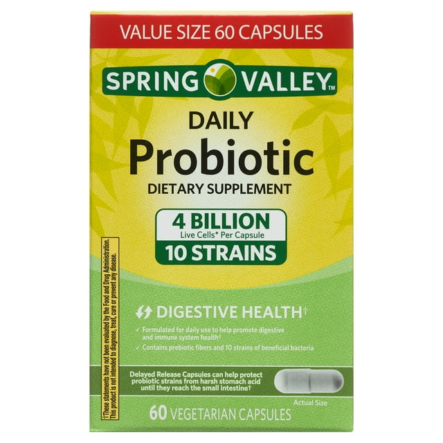 Spring Valley Daily Probiotic Supplement DelayedRelease Vegetable