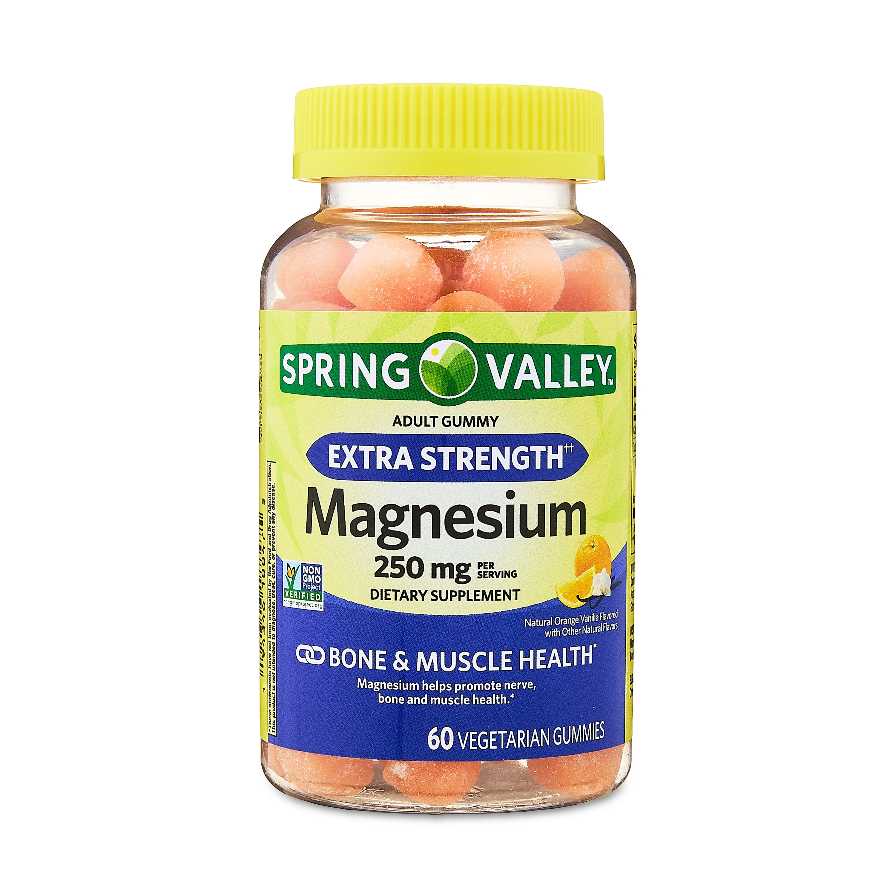 Spring Valley Extra Strength Magnesium Bone and Muscle Health Support Gummies, 250mg, 60 Count
