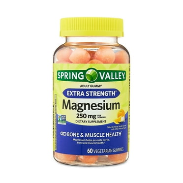 Spring Valley Extra Strength Magnesium Bone and Muscle Health Support Gummies, 250mg, 60 Count
