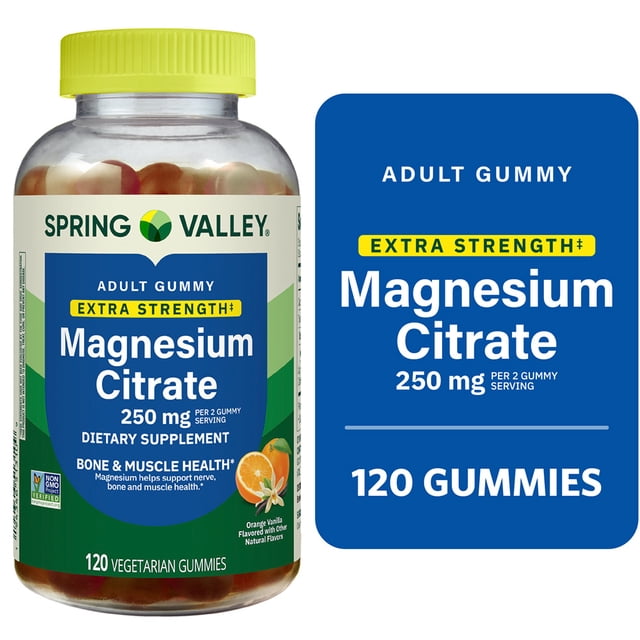 Spring Valley Extra Strength Magnesium Citrate 250MG 120 Count ...