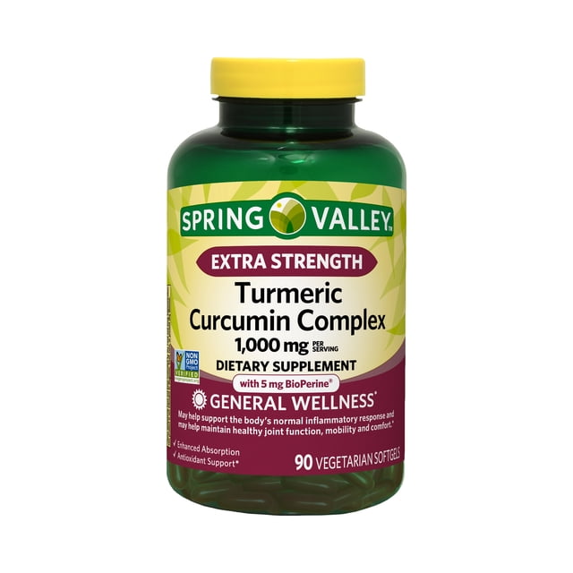 Spring Valley Extra Strength Turmeric Curcumin Complex Dietary ...