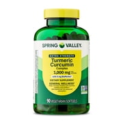 Spring Valley Extra Strength Turmeric Curcumin Complex Softgels Dietary Supplement, 1,000 mg, 90 Ct