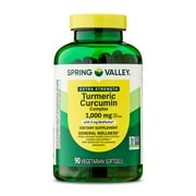 Spring Valley Extra Strength Turmeric Curcumin Complex Softgels Dietary Supplement, 1,000 mg, 90 Ct
