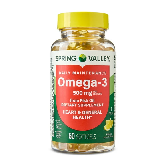 SV Daily Maintenance Omega-3 500mg from fish oil, 60 Softgels