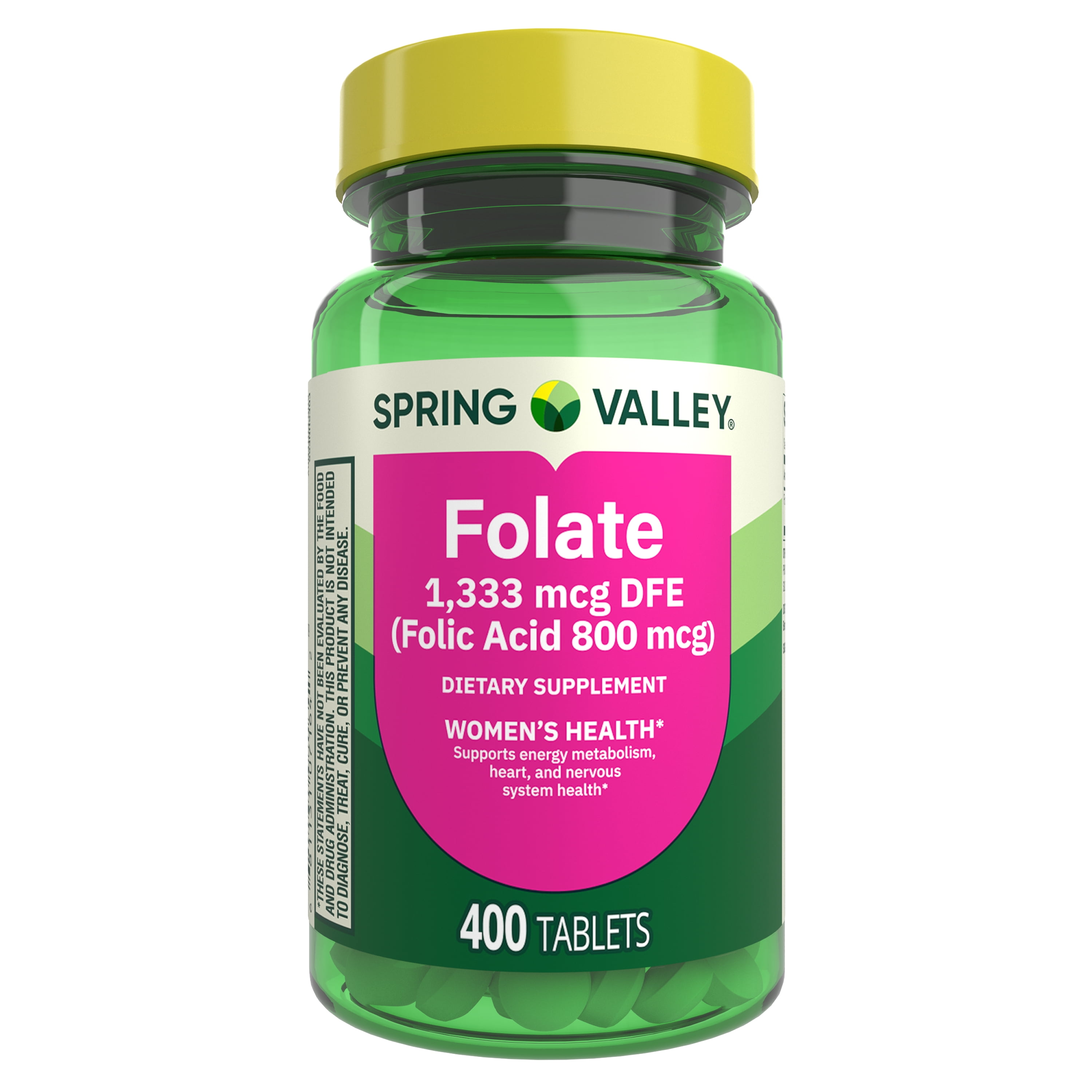 Spring Valley Folate Dietary Supplement, 1,333 mcg DFE, 400 Count