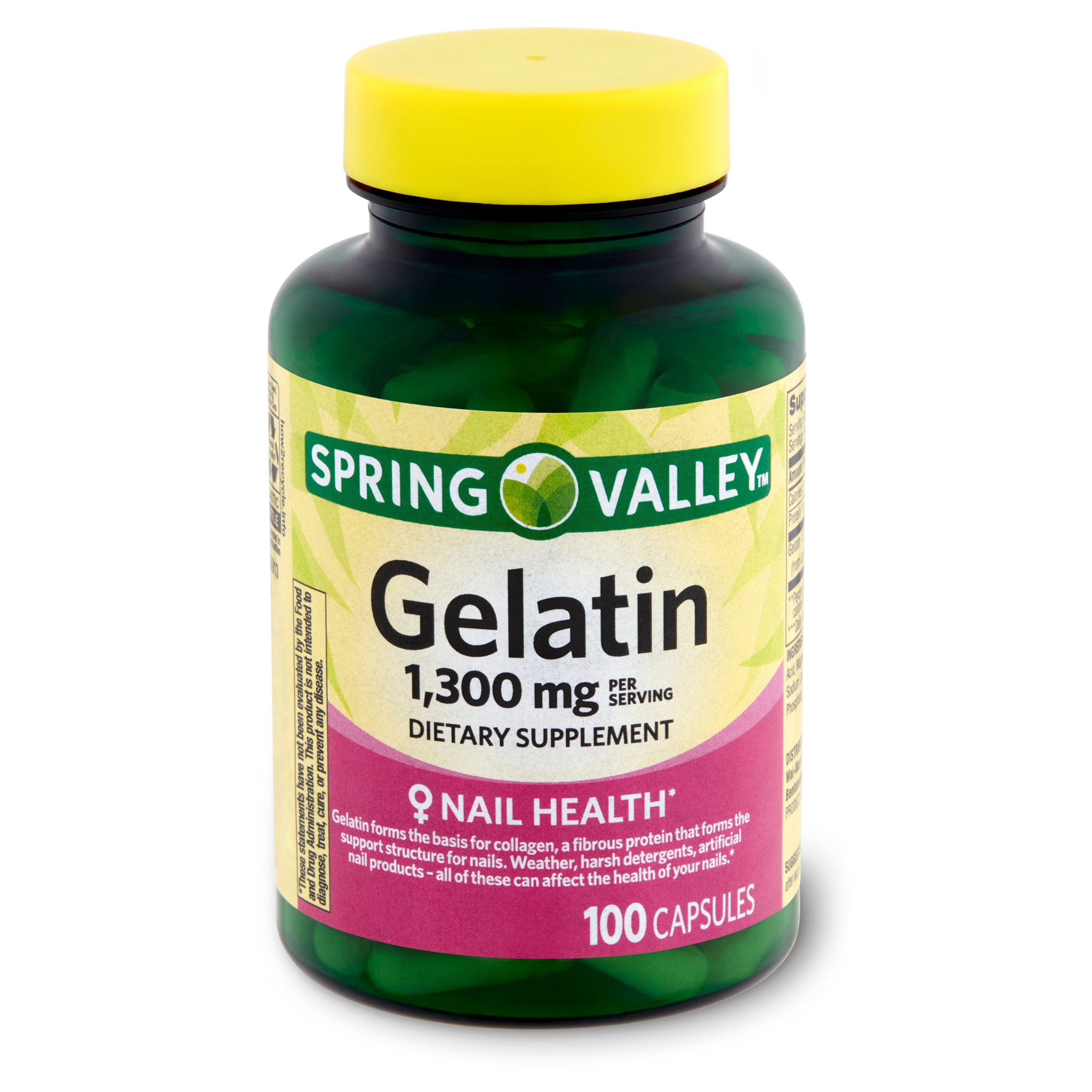 Spring Valley Gelatin Dietary Supplement, 1,300 mg, 100 Count - image 1 of 8