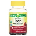 Spring Valley General Wellness Iron Supplement Gummies, Mixed Berries